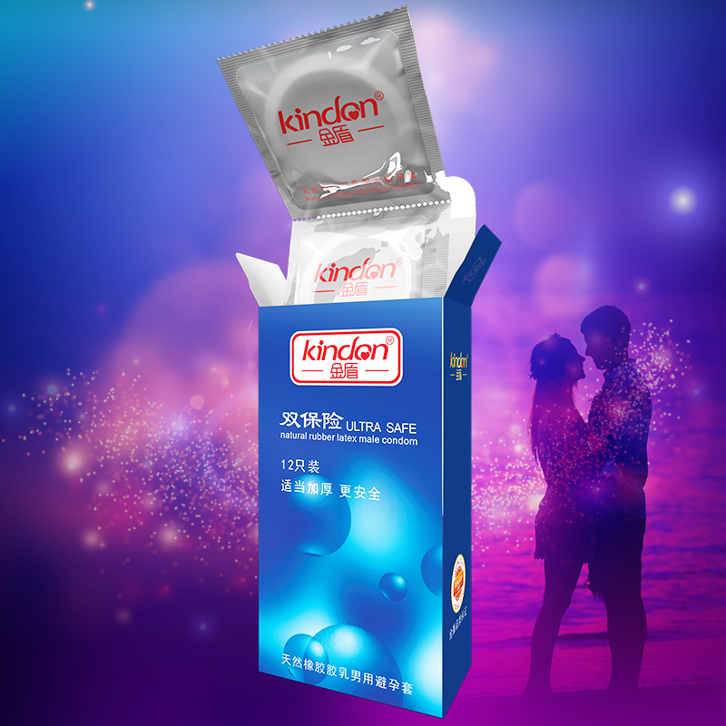 金盾避孕套夢幻系列雙保險(xiǎn)12只裝